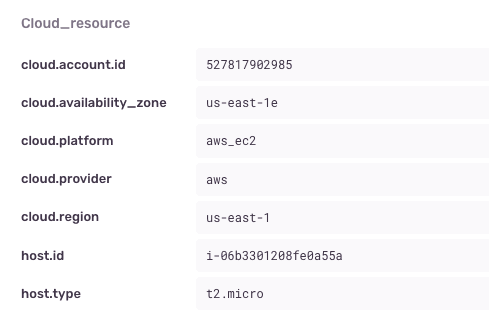 AWS EC2 Cloud Resource Context in Sentry event